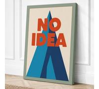 No Idea Typography Canvas Wall Art Print 24x16 Inch (61 x 41 cm)