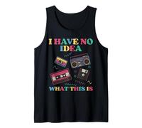 No Idea What is This Cassette Funny 80s 90s Kids Women Men Tank Top