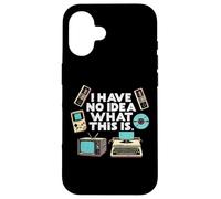 No Idea What Is This Typewriter Funny 70s 80s Men Women Kids Case for iPhone 16