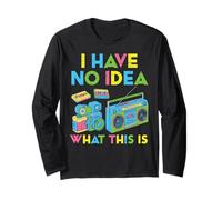 No Idea What This Boombox VHS 70s 80s 90s Men Women Kids Long Sleeve T-Shirt