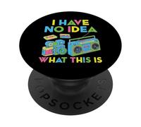 No Idea What This Boombox VHS 70s 80s 90s Men Women Kids PopSockets Adhesive PopGrip