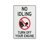 No Idling Turn Off Your Engine Sign Safe Sign, Signs Outdoor, 12 X 8 In, Sign For Home, Business, Driveway Alert