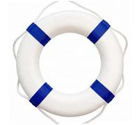 No-inflate Ring Float Pool Safety Ring Beach Red & White | Ready-to-use ring float for pool and beach activities, providing a visible water accessory