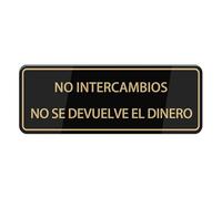 No Intercambios No Se Devuelve El Dinero Sign For House (With Strong Adhesive Tape), 3" X 10" For Home & Office,Acrylic Signs For Front Door/Wall/Window, Clear And Easy To Read