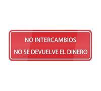 No Intercambios No Se Devuelve El Dinero Sign,Self Adhesive Sign For Door Or Wall 10 X 3 Inch Quick And Easy Installation Premium Acrylic Design For Your Home Office/Business