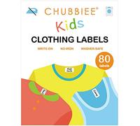 No-Iron Kids Clothing Labels, Stick-On Fabric Labels for Daycare, Washer & Dryer Safe, Pack of 80