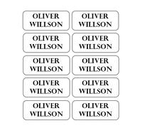 No Iron Small Personalised Stick On Waterproof Washable Name Labels Great for Clothes, Equipment, Shoes, School, Nursery, Day Care, Hospital and Much More (60)