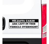 No Jaffa Cakes Left in This Vehicle Overnight Decal Sticker - Funny Van Security Sign Vinyl for Work Van, Business Vehicle, Car Window or Rear Door - Tradesman Sticker