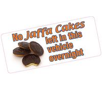 No Jaffa Cakes Left in Vehicle Overnight Comedy Funny Car Van Truck Full Colour Bumper Sticker Vinyl Decal
