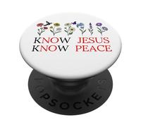 No Jesus No Peace Christian Be Still & Know Jesus Know Peace PopSockets Adhesive PopGrip