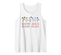 No Jesus No Peace Christian Be Still & Know Jesus Know Peace Tank Top