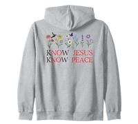 No Jesus No Peace Christian Be Still & Know Jesus Know Peace Zip Hoodie