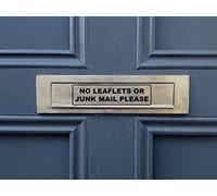 NO Junk Mail or LEAFLETS Self Adhesive Vinyl Sticker Letterbox Door Sign Post for Shop Office Home Cafe Hotels