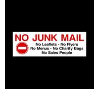 No Junk Mail Plastic Sign - Different Pack Cold Calling/Leaflets/Newspapers