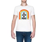 No Justice No Peace White Men's T-Shirt White Men's tee, white, 4XL
