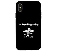 No Kayaking Today Sarcastic Minimalist Stick Figure Case for iPhone X/XS
