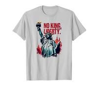 No King, Just Liberty T-Shirt, Men, Silver, S