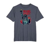 No King, Just Liberty T-Shirt, Men's Big and Tall, Heather Blue, 4X Tall