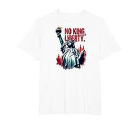 No King, Just Liberty T-Shirt, Men's Big and Tall, White, 4X Tall