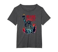 No King, Just Liberty T-Shirt, Women's Plus, Dark Heather Grey, 2X