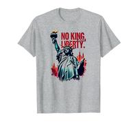 No King, Only Freedom T-Shirt, Men, Heather Grey, Small