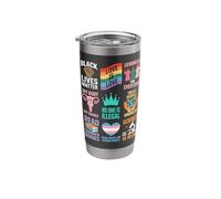 No King Resist Protest Ally Trans Rights Science Black Lives Stainless Steel Insulated Tumbler