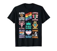 No King Resist Protest Ally Trans Rights Science Black Lives T-Shirt