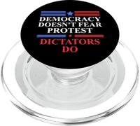 No Kings America Democracy Doesn't Fear Protest Dictators Do PopSockets PopGrip for MagSafe