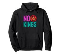 NO KINGS Anti Monarchy Democracy Protest Statement Pullover Hoodie