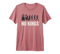 No Kings Anti Monarchy Evolution King Silhouette Freedom Premium T-Shirt