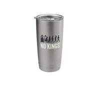 No Kings Anti Monarchy Evolution King Silhouette Freedom Stainless Steel Insulated Tumbler
