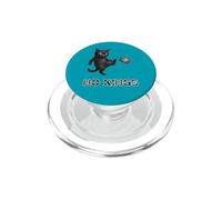 No Kings Black Cat Kicking Crown Protect Democracy Protest PopSockets PopGrip for MagSafe