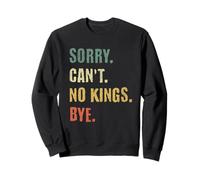 No Kings Bye Anti Monarchy Grunge Text Sweatshirt