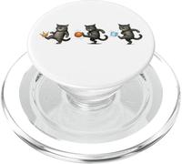 No Kings Cat Kicking Crown Orange Ice Cute Kitty Protest PopSockets PopGrip for MagSafe