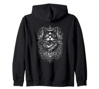 No kings cat with crown lfor ightning rebellion Zip Hoodie