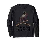 No Kings Day Crow March 28 2026 American Democracy Protest Long Sleeve T-Shirt