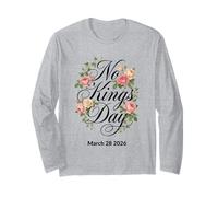 No Kings Day Floral March 28 2026 Long Sleeve T-Shirt