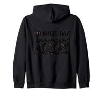 No Kings Day Three Frogs Funny Zip Hoodie