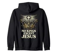No Kings Except Jesus No Kings In America Zip Hoodie