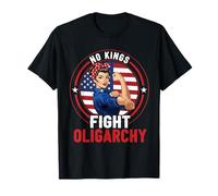No Kings Fight Oligarchy Political Protest Tee for Women T-Shirt