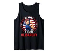 No Kings Fight Oligarchy Political Protest Tee for Women Tank Top