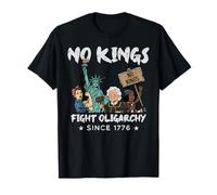 No Kings Fight Oligarchy Since 1776 Resist Protest Women Men T-Shirt