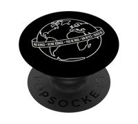 No Kings Global Democracy World Globe PopSockets Adhesive PopGrip