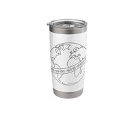 No Kings Global Democracy World Globe Stainless Steel Insulated Tumbler