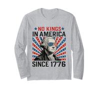 No Kings in America 1776 Vintage USA Patriotic 4th July Long Sleeve T-Shirt
