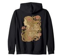 No Kings In America American Woman Botanical Boho Art Zip Hoodie