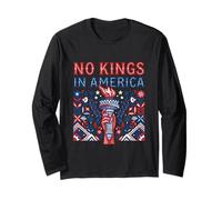 No Kings in America | Americana Poster Statue of Liberty Long Sleeve T-Shirt