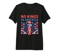 No Kings in America | Americana Poster Statue of Liberty Premium T-Shirt
