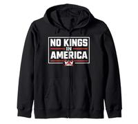 No Kings In America Bold Protest Democracy Message Zip Hoodie