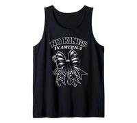 No Kings In America Coquette Bow Fireworks 4th Of July Funny Tank Top